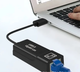 Карта адаптер сетевая с подключением по USB 3.0 к сети Ethernet чипсетом RTL8153 световыми индикаторами работы (484116-Prob) Черная - зображення 3
