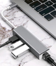Адаптер концентратор хаб из алюминиевого сплава с выходными портами USB 4 со скоростью подключения 1000 Мбит/с (484119-Prob) - зображення 6