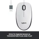 Мишка Logitech M100 USB White - зображення 3