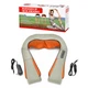 Роликовый массажер Lesko Beige + Orange для шеи и плеч Massager of Neck Kneading - изображение 7