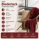 Плед Biederlack Cashmere-Plaid 490 GR, Полуторный, 130x170 см, Красный + Бежевый - изображение 4