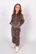 Костюм велюровый ТМ Mevis 5816 04 92 см коричневый - изображение 1
