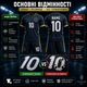 Форма футбольна дитяча Argentina 2026 Messi 10 біло-блакитна комплект футболка та шорти розмір 18 — зріст 100–110 см - изображение 2