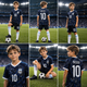Форма футбольна дитяча Argentina 2026 Messi 10 чорна синя комплект футболка та шорти розмір 18 — зріст 100–110 см - изображение 4