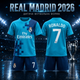 Форма футбольна дитяча Real Madrid 2026 Ronaldo 7 блакитна синя комплект футболка та шорти розмір 18 — зріст 100–110 см - изображение 1