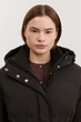 Удлиненный женский пуховик с поясом Baon B0025505-BL черный 2XL - изображение 6