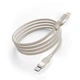 Кабель MAKE Type-C to Lightning 30W 1м Braid Beige - изображение 1
