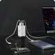 Зарядний пристрій мережевий MAKE 100W GaN3 2xType-C PD3.0 + USB QC4.0 White - зображення 5
