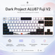 Клавіатура Dark Project ALU87 Fuji V2 USB RGB White/Black - зображення 2