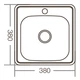 Мийка Zerix Z3838-06-160MD (micro decor) (ZM5574) - зображення 2