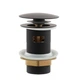 Донний клапан для раковини з переливом CHAMPION POP-UP-01 BLACK автоматичний (Click-Clack) (Колір чорний) 1 1/4'' (CH0365) - изображение 2