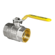 Кран кульовий KOER KR.214.G - 1 1/2" FF ГГВ YELLOW, ручка "важіль" жовта (KR0136) - изображение 1