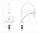 Змішувач для кухні MIXXUS PREMIUM MAGNET 021 GRAPHITE REFL.BLACK з гнучким виливом з виходом для питної води (Колір графіт+вилив чорний) (MI6975) - изображение 8