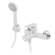 Змішувач для ванни PLAMIX OSCAR-009 EURO SET WHITE (зі шлангом, лійкою та кронштейном) (Колір білий) (PM0699) - изображение 1