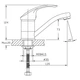 Змішувач для умивальника HAIBA FABIO 555-15CM NUT (Колір хром) (HB0106) - зображення 2