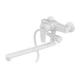 Змішувач для ванни PLAMIX OSCAR-006 SET WHITE (зі шлангом, лійкою та кронштейном) (Колір білий) (PM0703) - зображення 5