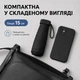 Складана кишенькова міні-парасоля у футлярі 90×52 см, 15 см, 240 г, чорна - зображення 2