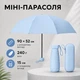Складана кишенькова міні-парасоля у футлярі 90×52 см, 15 см, 240 г, блакитна - зображення 1
