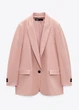 Блейзер женский пепельно-розовый элегантный приталенный ZARA на пуговицах, однобортный, длинный XS - изображение 1