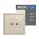 Розетка Ardero ER111-C Soft 16А без заземления шампань - изображение 1