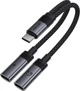 Аудиокабель Acefast J14 USB-C 2-in-1 charging audio adapter Black (6974316285823) - изображение 1