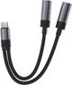 Аудиокабель Acefast J14 USB-C 2-in-1 charging audio adapter Black (6974316285823) - изображение 2