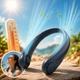 Мини-вентилятор для шеи бесшумный спортивный аккумуляторный питание от usb (синий) - изображение 3