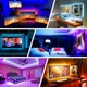 Світлодіодна RGB стрічка 5м, 3528 з пультом та блоком живлення, Багатокольорова LED стрічка самоклеюча - зображення 5