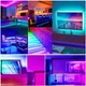 Світлодіодна RGB стрічка 5м, 3528 з пультом та блоком живлення, Багатокольорова LED стрічка самоклеюча - зображення 14