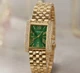 Жіночий наручний годинник Cartier A351 Gold-Green - зображення 1