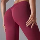 Спортивні жіночі легінси Soft SQ з ефектом візуальної корекції фігури для фітнесу та йоги Push Up V-пояс Однотонні XS-S Бордо-винний (SQ10S) - зображення 4