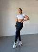Спортивні жіночі легінси Soft SQ з ефектом візуальної корекції фігури для фітнесу та йоги Push Up V-пояс Однотонні M Темно-смарагдові (SQ05M) - зображення 4