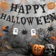 Розтяжка Паперова Гірлянда Happy Halloween З Павуками Та Гарбузами - зображення 4
