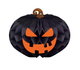 Паперова Підвісна Фігура 3D Гарбуз у капелюсі Halloween Чорний - зображення 1