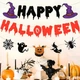 Розтяжка Паперова Грлянда Happy Halloween З Відьмами Та Павуками - зображення 2