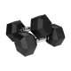 Чавунні гантелі Rebel RBA-2325-15 HEX 2x15 кг з гумовим покриттям - зображення 1