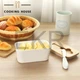 Маслянка керамічна з ножем та бамбуковою кришкою Butter EK12398 - изображение 9