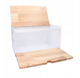 Хлебница эмалированная Chomik NEL5095 с бамбуковой крышкой 35,5х21,5х19,5 см - изображение 4