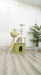 Когтеточка-комплекс для кота (Cat Tree) Volso Y-18 с полочками и домиком устойчивая конструкция 1М - изображение 3