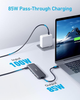Хаб 5в1 Anker 332 USB-C Hub полнофункциональный компактный USB-разветвитель с поддержкой быстрой зарядки, передачи файлов и видео - изображение 4