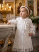 Крестильная рубашка для девочки Family Tradition атлас с кружевом 92 см белая Кружевное чудо - изображение 7