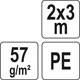 Тент зеленый 2х3 м водонепроницаемый на люверсах 57 гр/м2 FLO (85131) - изображение 3