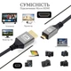 Кабель Micro HDMI на HDMI 8K Ultra HD (HDMI 2.1) Stone переходник адаптер (ST-Micro-HD-8K-1M) - изображение 4