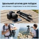 Міні штатив для подорожі для смартфона та камери Andoer TR07 Mini, компактний дорожній алюмінієвий трипод 63 см, Чорний - зображення 7