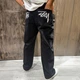 Чоловічі широкі джинси Stussy чорні, оверсайз, Y2K стиль, вулична мода 30 (1075-612) - изображение 5