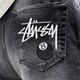 Чоловічі широкі джинси Stussy т. сірі з ефектом тертя, оверсайз, вільна посадка, вуличний Y2K стиль, преміальна якість 30 (1027-642) - изображение 4