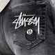 Чоловічі широкі джинси Stussy чорні з ефектом тертя, оверсайз, вільна посадка, вуличний Y2K стиль, преміальна якість 32 (1027-642) - изображение 8