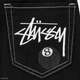 Чоловічі широкі джинси Stussy чорні з контрасною білою строчкою, оверсайз, Y2K стиль, скейтерські, Туреччина 31 (1027-667) - изображение 4