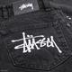 Чоловічі широкі джинси Stussy чорні антрацит, вільний крій, Y2K стиль, хіп-хоп скейтерські 31 (1027-330) - изображение 9
