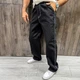 Чоловічі широкі джинси Carhartt чорні з контрастною білою строчкою, оверсайз, Y2K стиль 33 (1060-665) - изображение 5